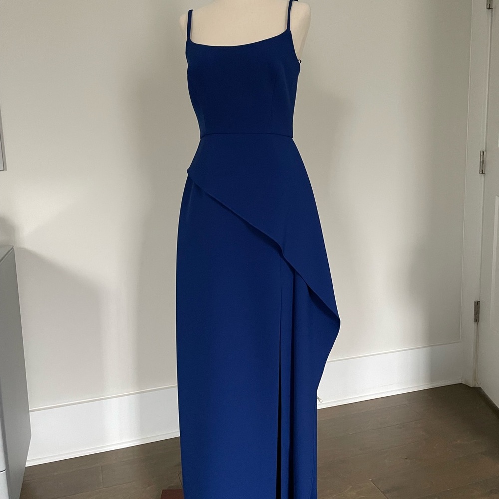 BCBGMAXAZRIA Steluh Royal Blue Maxi Gown Size 4